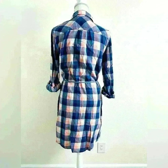 Tommy Hilfiger Long Sleeve Plaid Collared Dress Size Medium - Picture 2 of 9